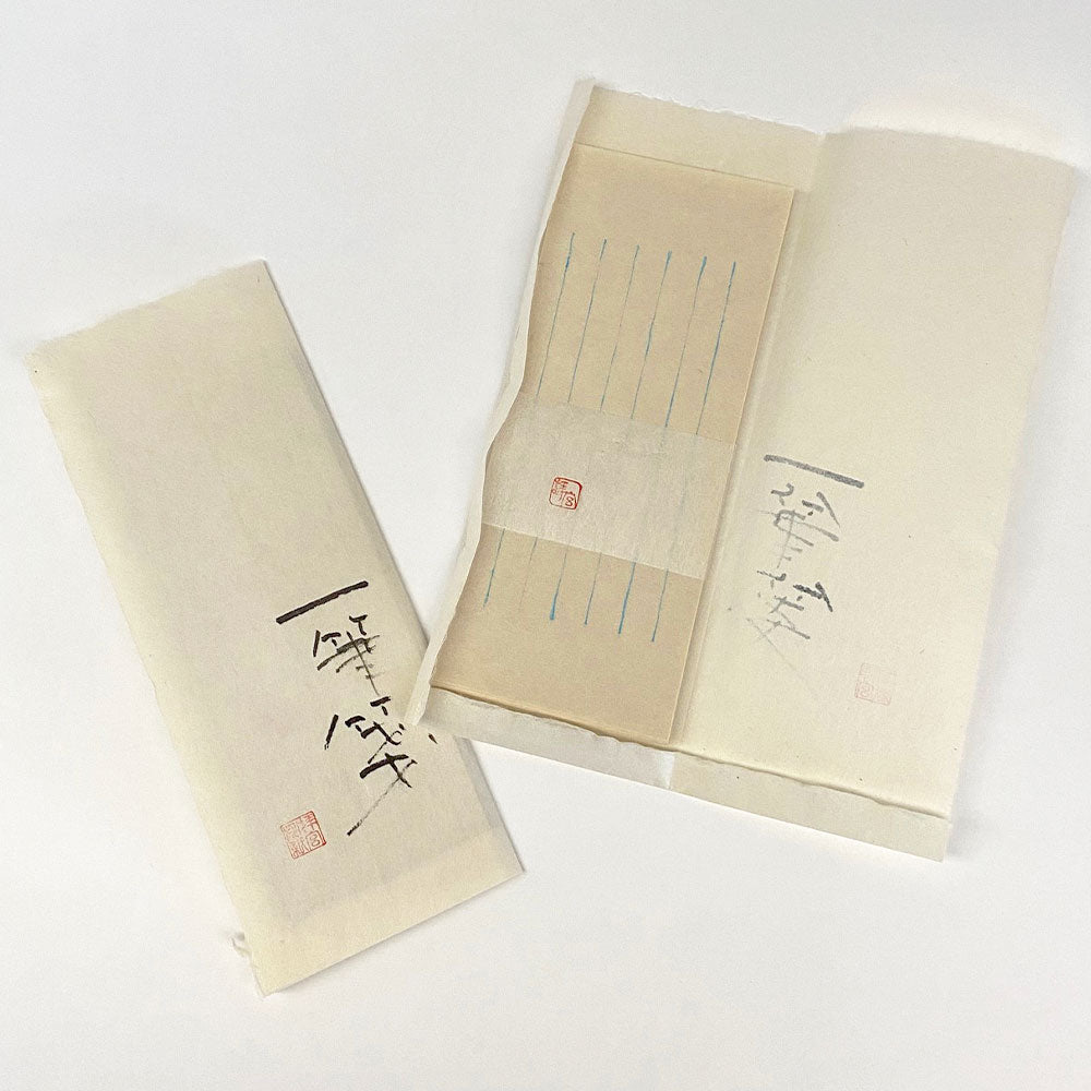 希少　徳島　拝宮和紙　中村功　手漉き和紙 中村功】拝宮手漉き和紙 一筆箋 – 工房イクコオンラインショップ
