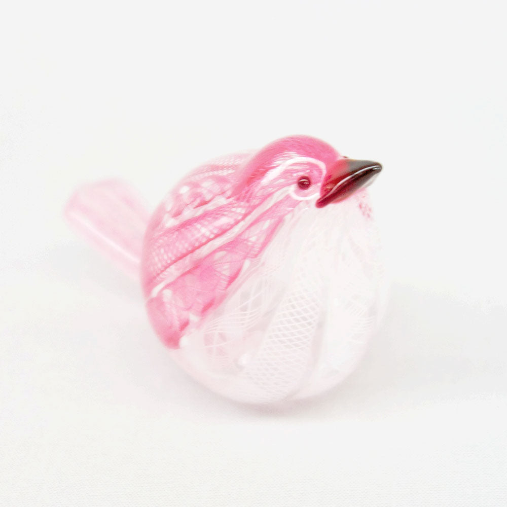 ピンクの鳥 webexhibition2023 津坂陽介】No.46 宙鳥 ピンク – 工房イクコ