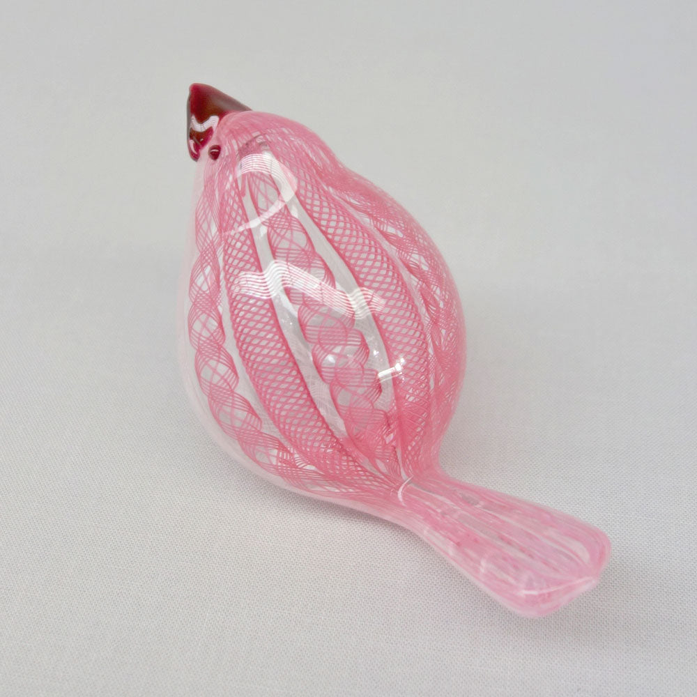 ピンクの鳥 webexhibition2023 津坂陽介】No.46 宙鳥 ピンク – 工房イクコ