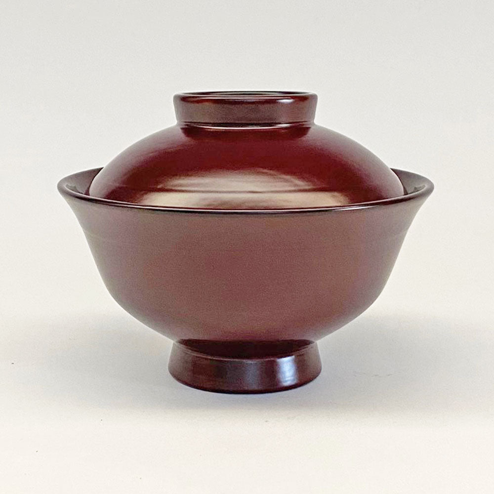 福田敏雄】no.7-A 蓋付き羽反り椀(4,2寸／朱) – 工房イクコオンライン
