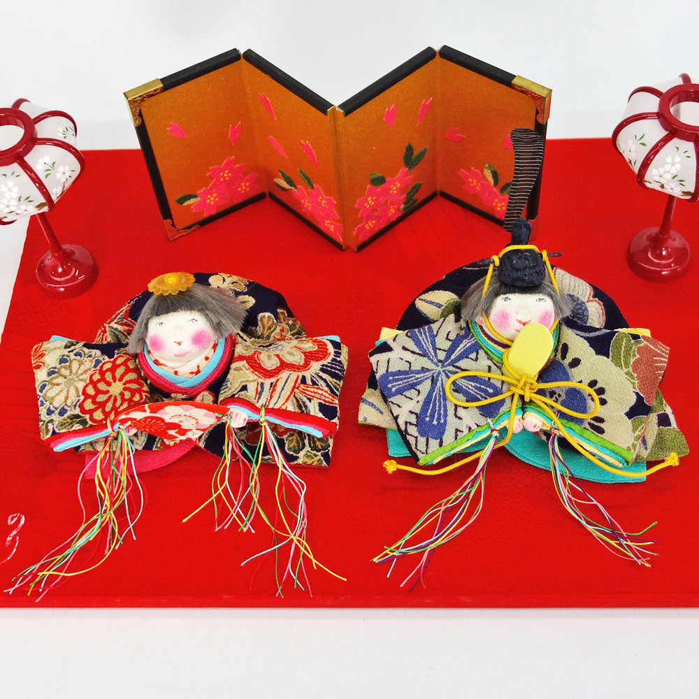 人形作家　久保田のり子さんのお着物人形　絣のお着物17㎝　ちりめん細工竹取物語 人形作家 久保田のり子さんのお着物人形 絣のお着物17㎝ ちりめん