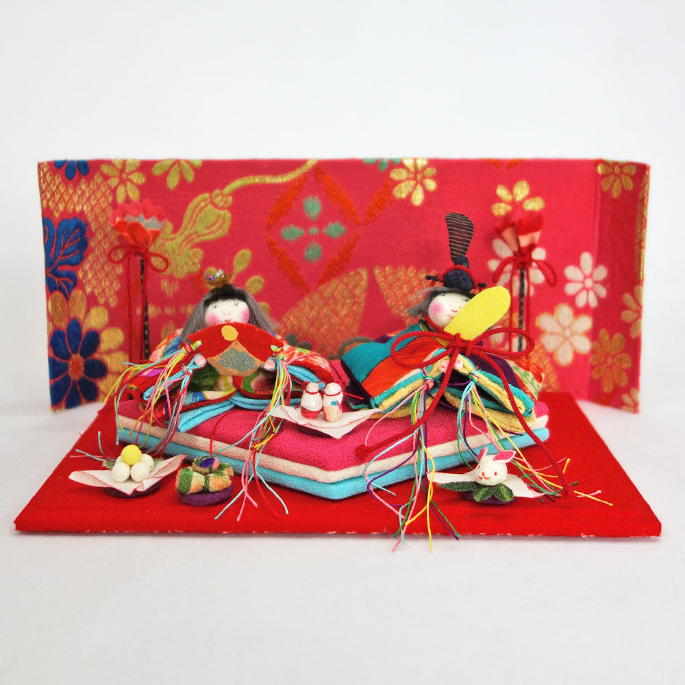 人形作家　久保田のり子さんのお着物人形　絣のお着物17㎝　ちりめん細工竹取物語 人形作家 久保田のり子さんのお着物人形 絣のお着物17㎝ ちりめん