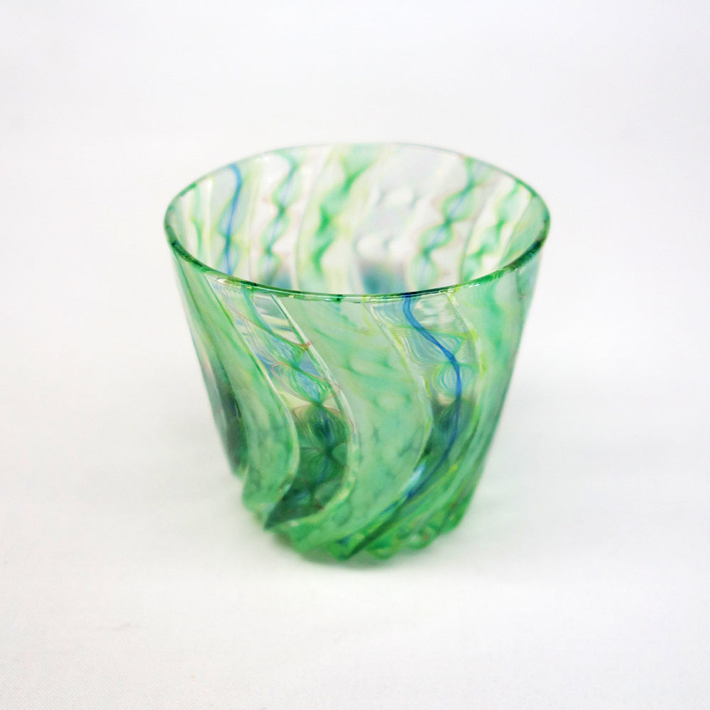 内田守　ガラス作家　レースガラス　ぐい呑 内田守 ガラス作家 レースガラス ぐい呑